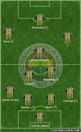 Fenerbahçe SK Formation 2015