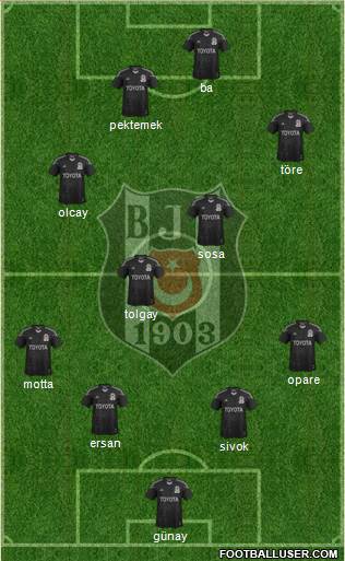 Besiktas JK Formation 2015