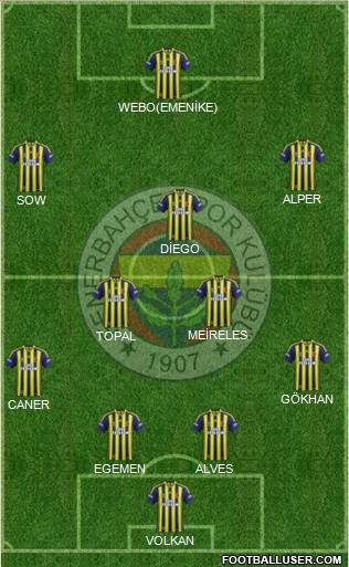Fenerbahçe SK Formation 2015
