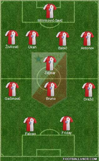 FK Vojvodina Novi Sad Formation 2015