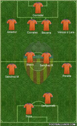 Valencia C.F., S.A.D. Formation 2015