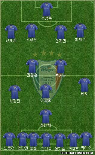 Suwon Samsung Blue Wings Formation 2015