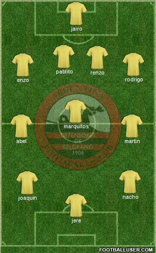 Defensores de Belgrano Formation 2015
