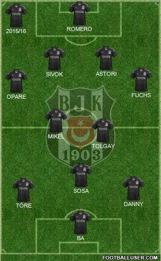 Besiktas JK Formation 2015