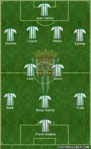 Córdoba C.F., S.A.D. Formation 2015
