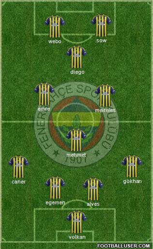 Fenerbahçe SK Formation 2015