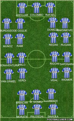 Brighton and Hove Albion Formation 2015