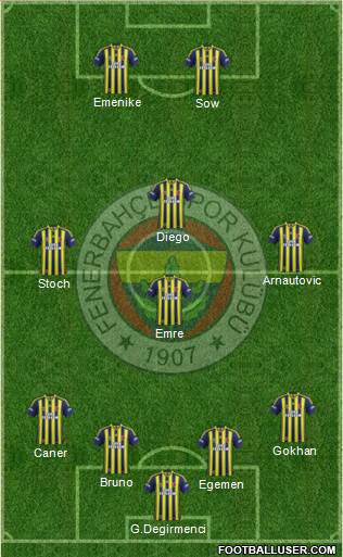 Fenerbahçe SK Formation 2015