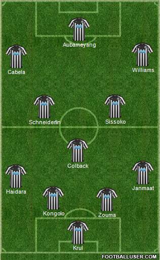 Newcastle United Formation 2015