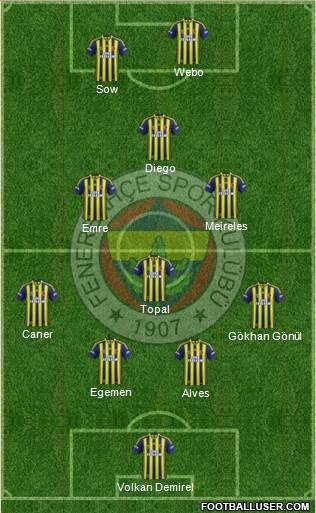 Fenerbahçe SK Formation 2015