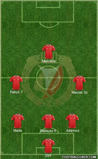 Widzew Lodz Formation 2015