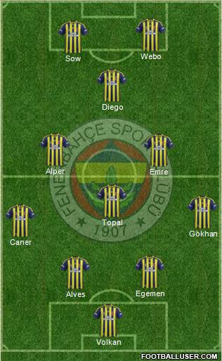 Fenerbahçe SK Formation 2015