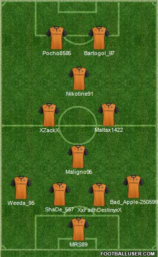 Wolverhampton Wanderers Formation 2015