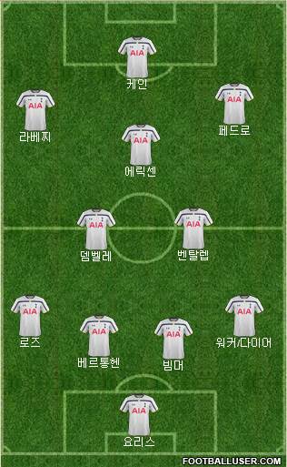Tottenham Hotspur Formation 2015