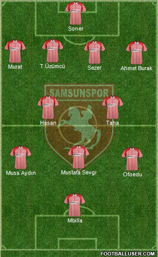 Samsunspor Formation 2015
