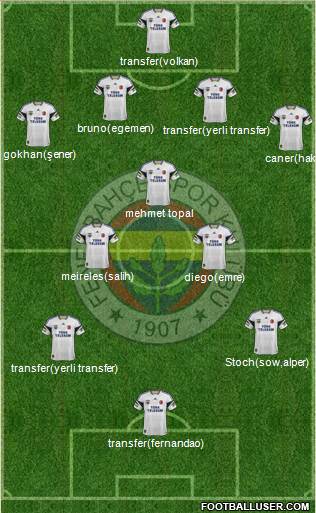 Fenerbahçe SK Formation 2015