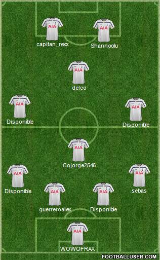 Tottenham Hotspur Formation 2015