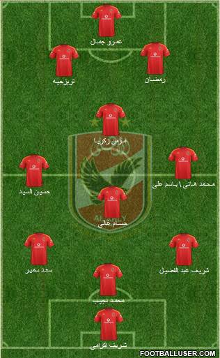Al-Ahly Sporting Club Formation 2015
