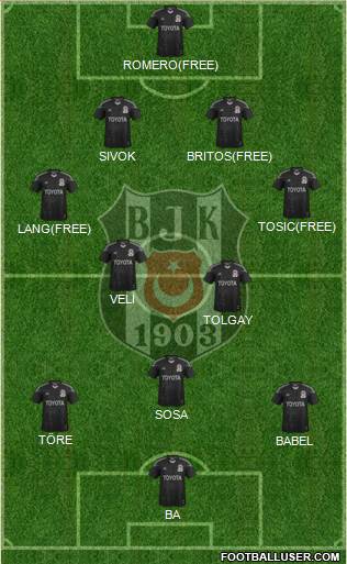 Besiktas JK Formation 2015