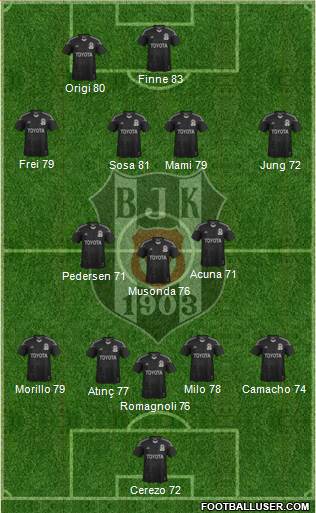 Besiktas JK Formation 2015