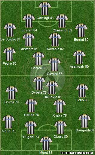 Udinese Formation 2015