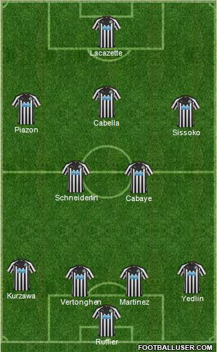 Newcastle United Formation 2015