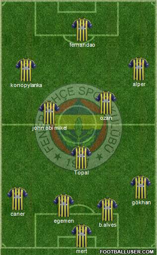 Fenerbahçe SK Formation 2015