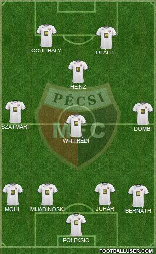 Pécsi Mecsek FC Formation 2015