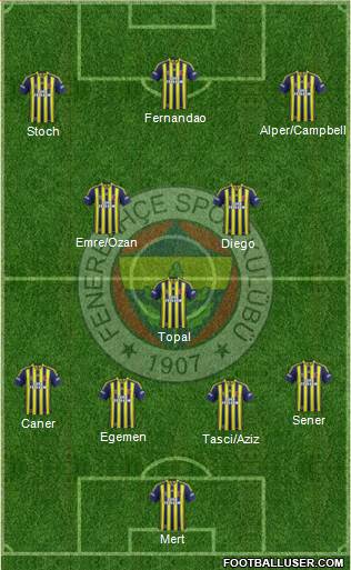 Fenerbahçe SK Formation 2015