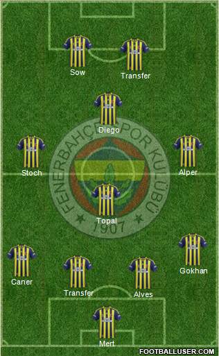 Fenerbahçe SK Formation 2015