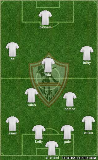 Zamalek Sporting Club Formation 2015
