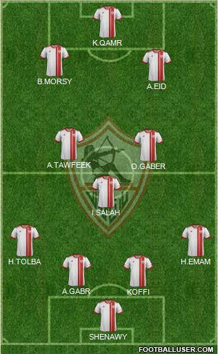 Zamalek Sporting Club Formation 2015