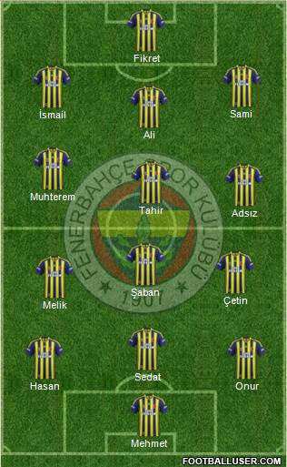 Fenerbahçe SK Formation 2015