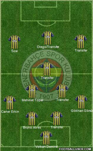 Fenerbahçe SK Formation 2015