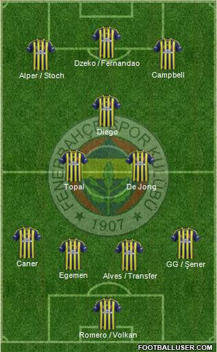 Fenerbahçe SK Formation 2015