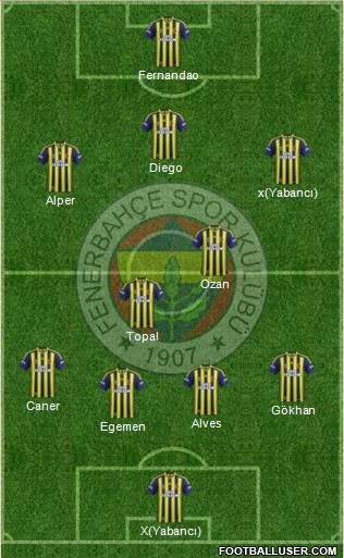 Fenerbahçe SK Formation 2015