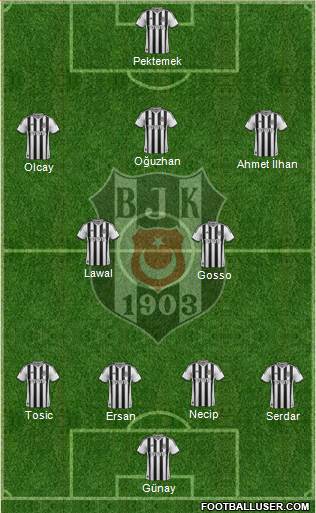 Besiktas JK Formation 2015