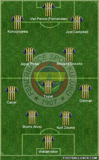 Fenerbahçe SK Formation 2015