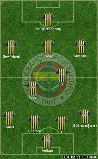 Fenerbahçe SK Formation 2015