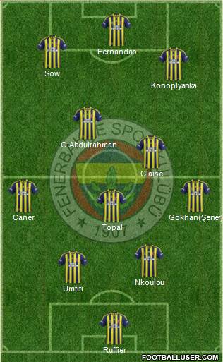 Fenerbahçe SK Formation 2015