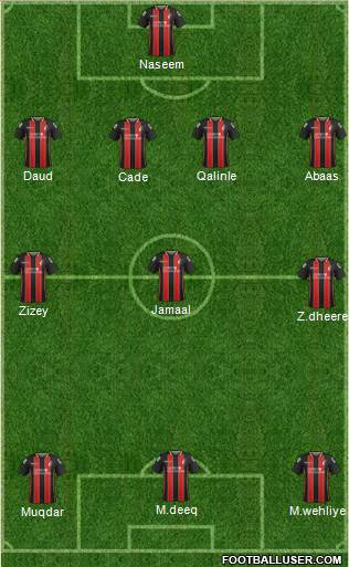 AFC Bournemouth Formation 2015