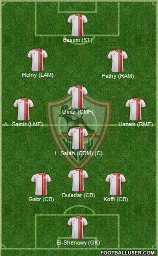 Zamalek Sporting Club Formation 2015