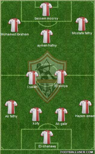 Zamalek Sporting Club Formation 2015