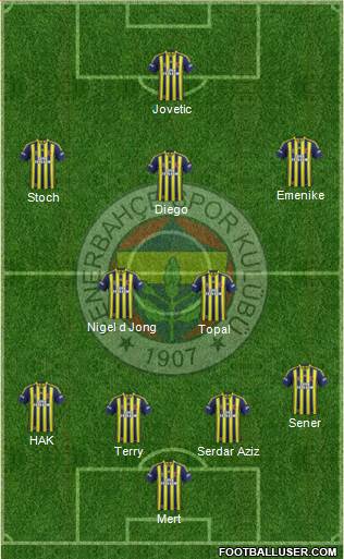 Fenerbahçe SK Formation 2015