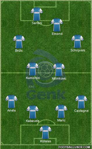 K Racing Club Genk Formation 2015