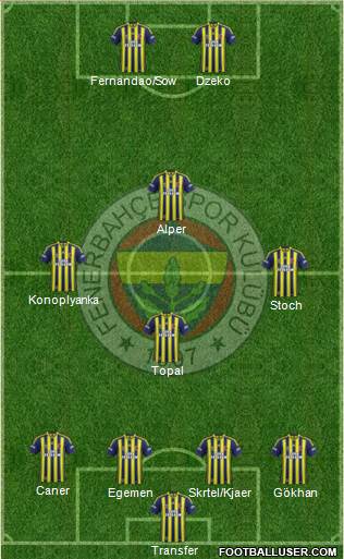 Fenerbahçe SK Formation 2015