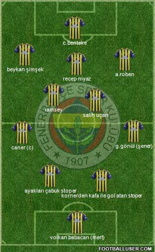 Fenerbahçe SK Formation 2015