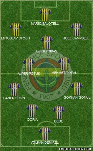 Fenerbahçe SK Formation 2015