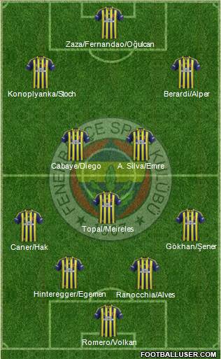 Fenerbahçe SK Formation 2015