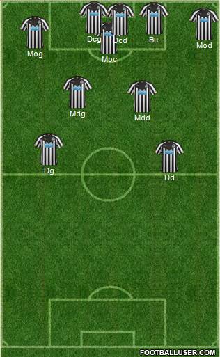 Newcastle United Formation 2015